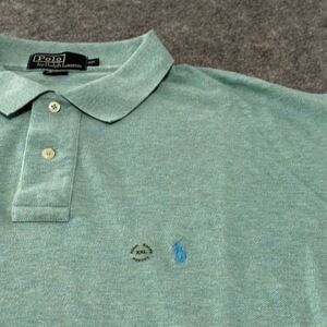 NEW Polo Ralph Lauren Polo Shirt Mens 2XL Heathered Green Short Sleeve Preppy